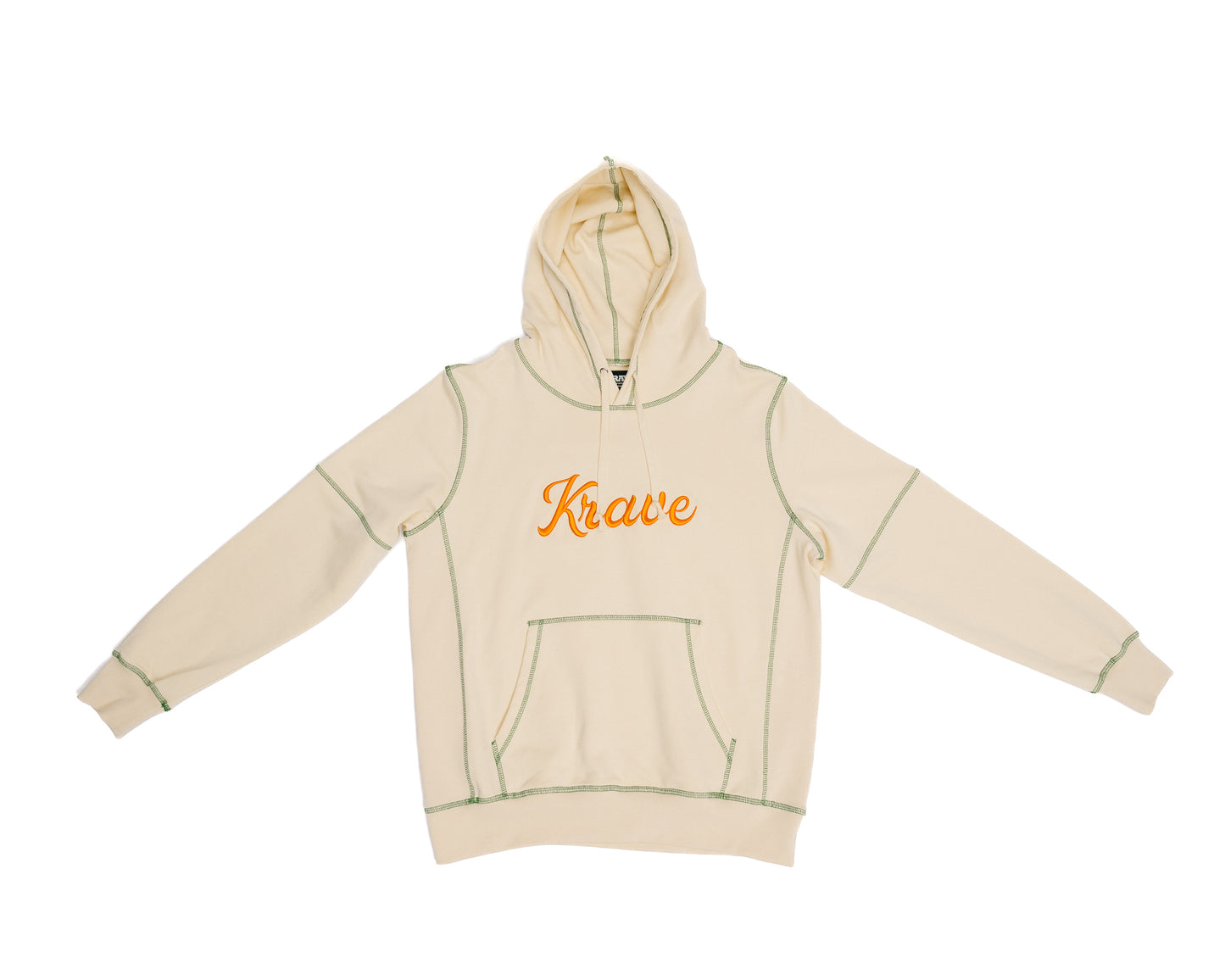 Contrast Stitch Script Hoodie